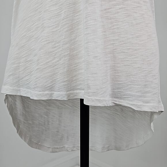 BP White Short-Sleeve Tunic Shirt Criss-Cross Neck Detail Women's XS - Picture 6 of 12